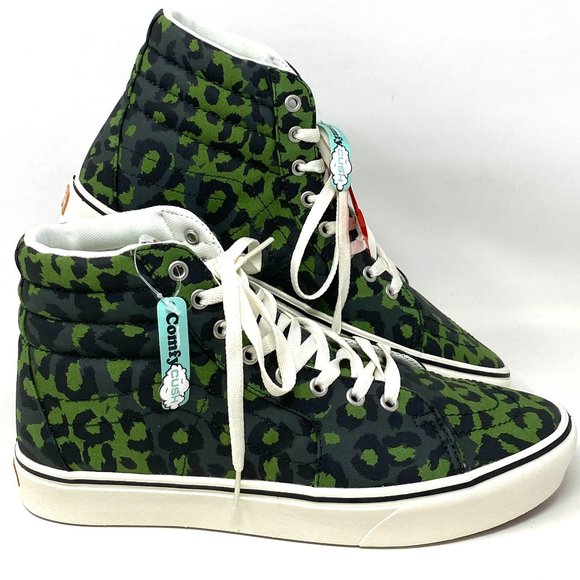 Vans Other - VANS SK8-HI Leopard Shoes Men's Size Green Comfycush Canvas Cactus VN0A3WMB9L9